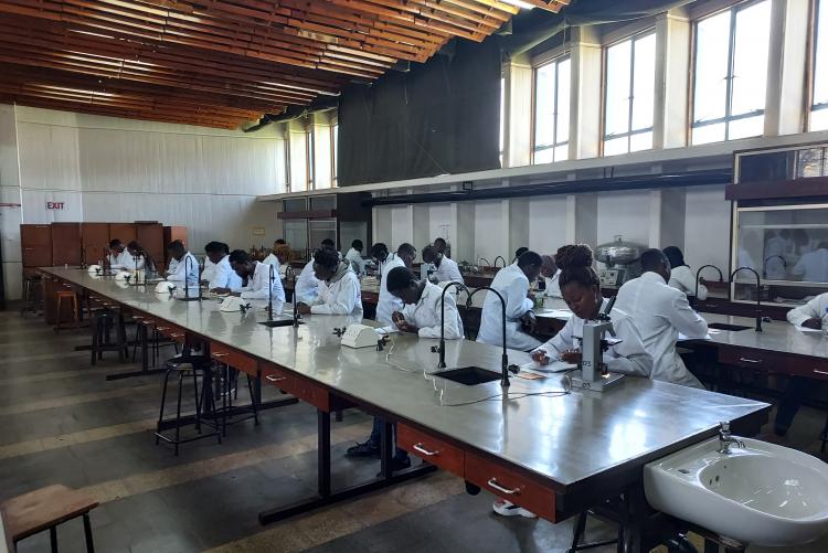 Year IV BSc. MLST Students from Faculty of Health Sciences during their Food, Milk & Water Practical Examination-Dept. of PHPT May 2022