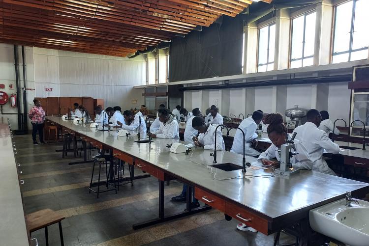 Year IV BSc. MLST Students from Faculty of Health Sciences during their Food, Milk & Water Practical Examination-Dept. of PHPT May 2022