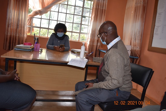 The Chairman`s  visit to Mama Ngina High to donate a microscope