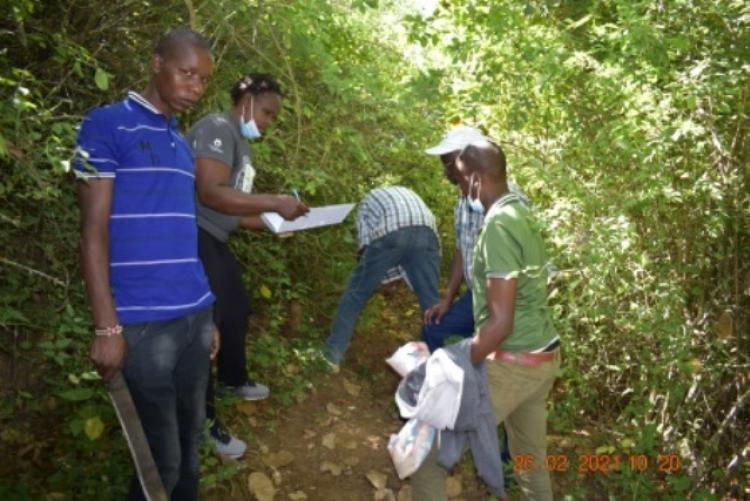 Student and the supervisor field visit to Kitui forest, Kitui County for ethinobotanical survey.