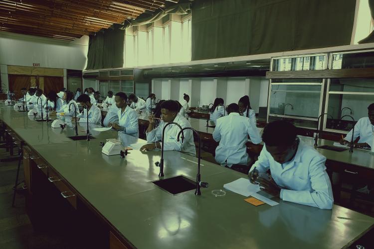 Year IV BSc. MLST Students from Faculty of Health Sciences during their Food, Milk & Water Practical Examination-Dept. of PHPT May 2022 