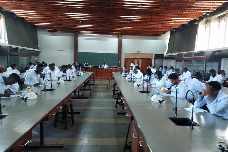 Year IV BSc. MLST Students from Faculty of Health Sciences during their Food, Milk & Water Practical Examination-Dept. of PHPT May 2022