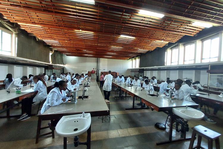 Year IV BSc. MLST Students from Faculty of Health Sciences during their Food, Milk & Water Practical Examination-Dept. of PHPT May 2022